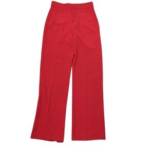 Zara Red Wide-Leg Trousers